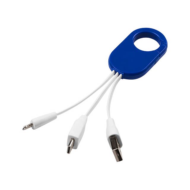 Troop 3-in-1 charging cable - blue