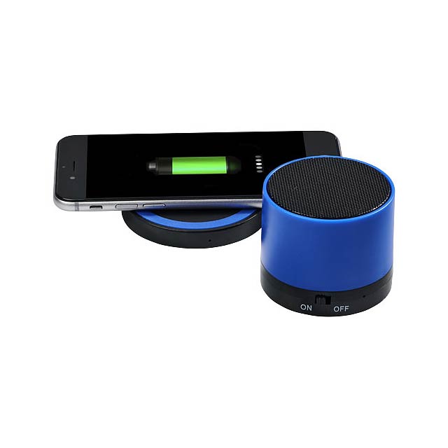 Cosmic Bluetooth®-Lautsprecher und kabelloses Ladepad - blau
