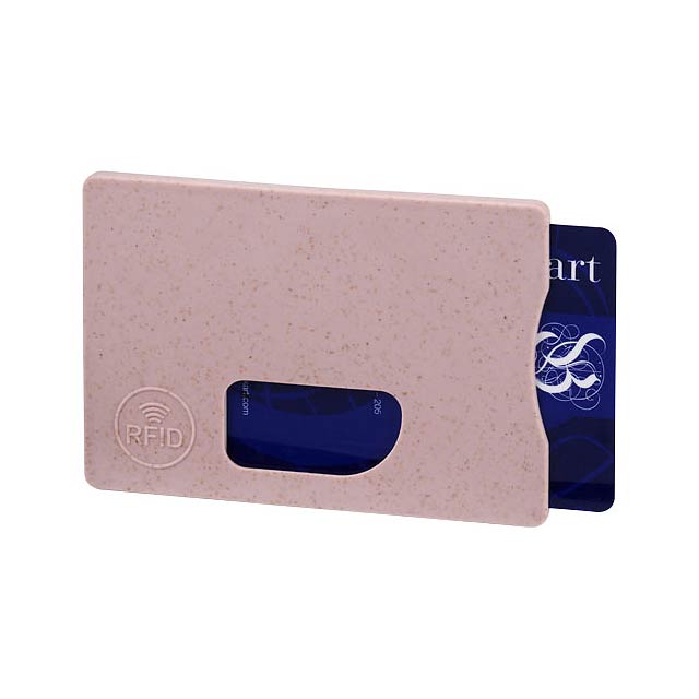Straw RFID card holder - pink