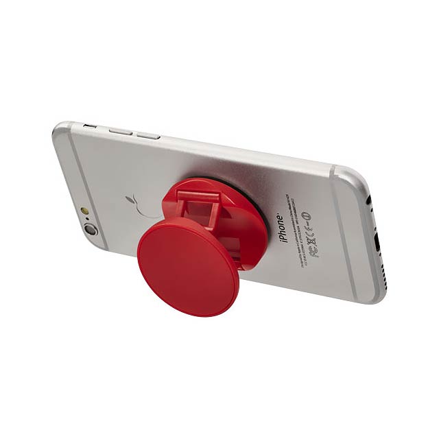 Brace phone stand with grip - transparent red