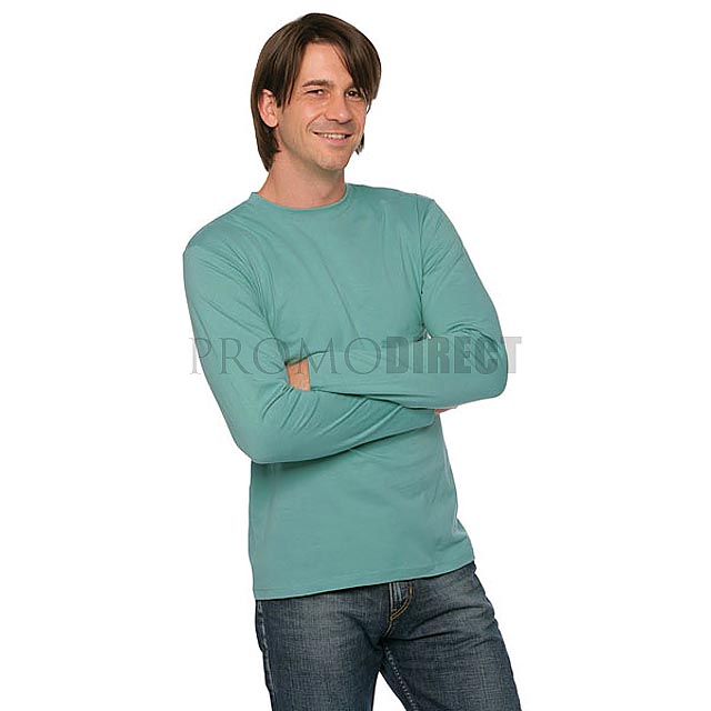 B&C - Pánské tričko s dlouhým rukávem - šedá