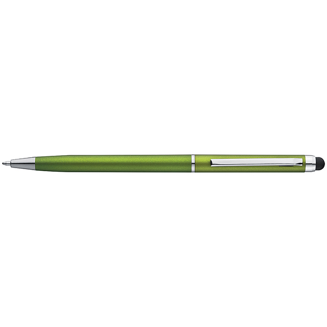 Plastic ball pen with touch function - lime