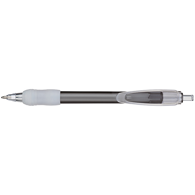 Ball pen with big clip - grey