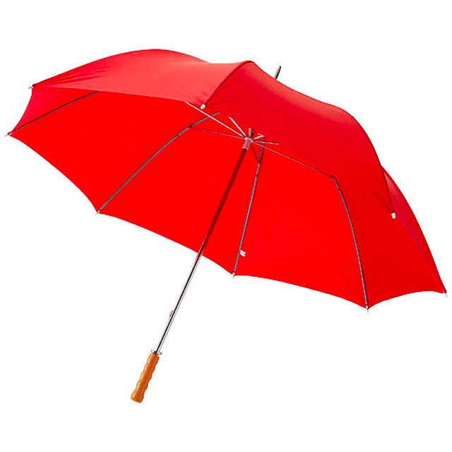 30" golfový deštník Karl s dřevěnou rukojetí - červená