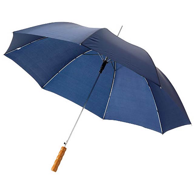 Lisa 23" auto open umbrella with wooden handle - blue