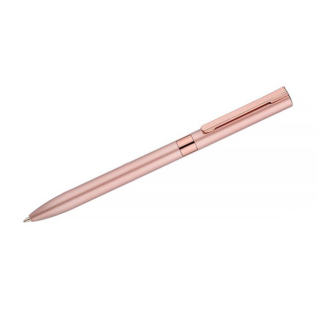 Gelové pero GELLE černá náplní - růžová