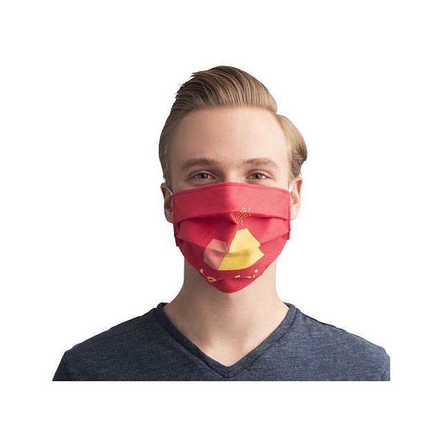 Opakovaně použitelná sublimační maska ​​s elastickými pásky - bílá