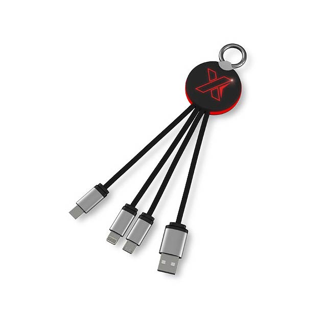 Světelný kabel s kroužkem SCX.design C16 - černá