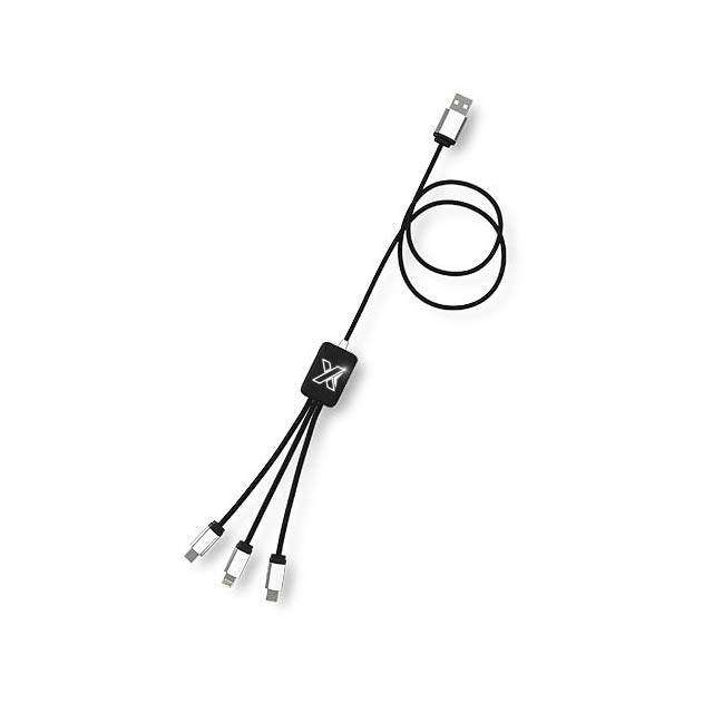 SCX.design C17 Easy to Use Ladekabel mit Leuchtlogo - schwarz