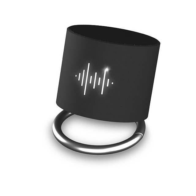 SCX.design S26 Lautsprecher Ring mit Leuchtlogo - schwarz