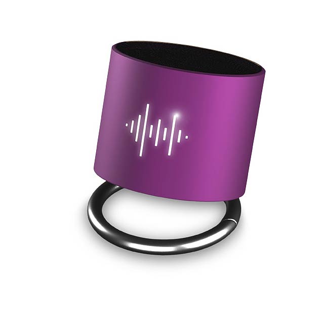 SCX.design S26 Lautsprecher Ring mit Leuchtlogo - Violett