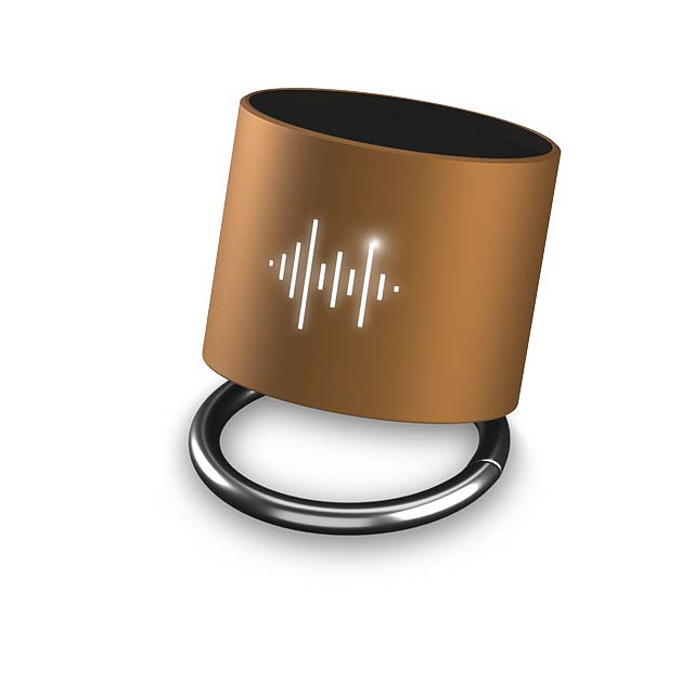 SCX.design S26 Lautsprecher Ring mit Leuchtlogo - Bronze