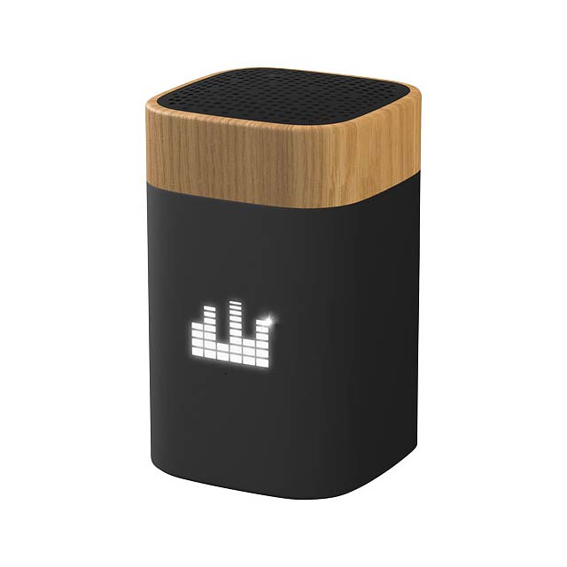 SCX.design S31 Lautsprecher Clever aus Holz mit Leuchtlogo - schwarz