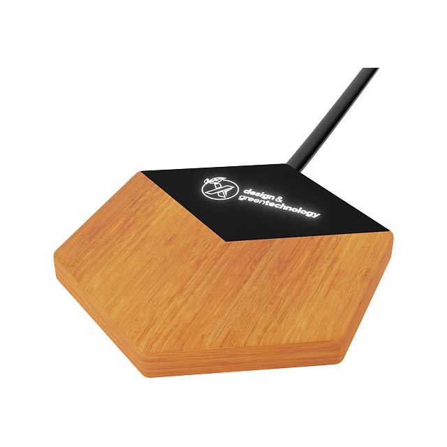SCX.design W14 10W light-up wireless charger - wood