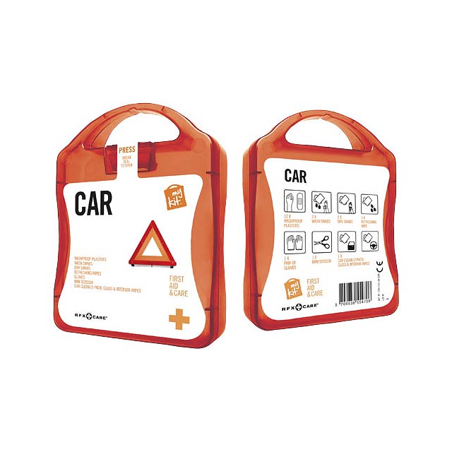 MyKit Car First Aid Kit - transparent red
