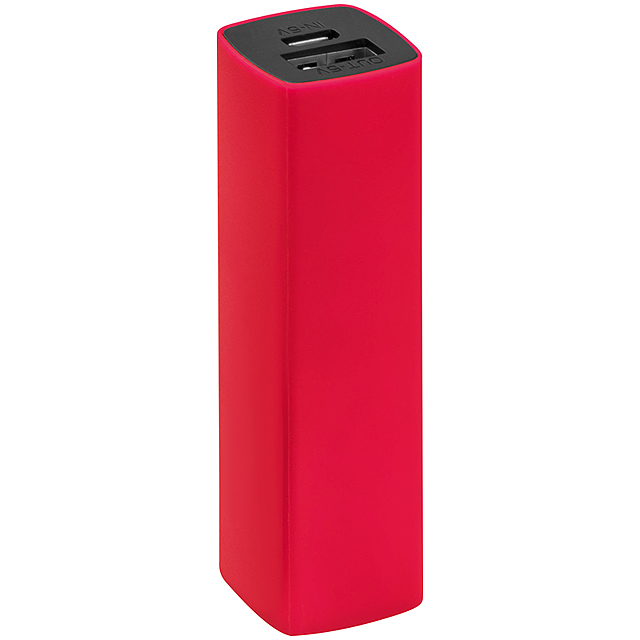 2200 mAh Powerbank with case - red