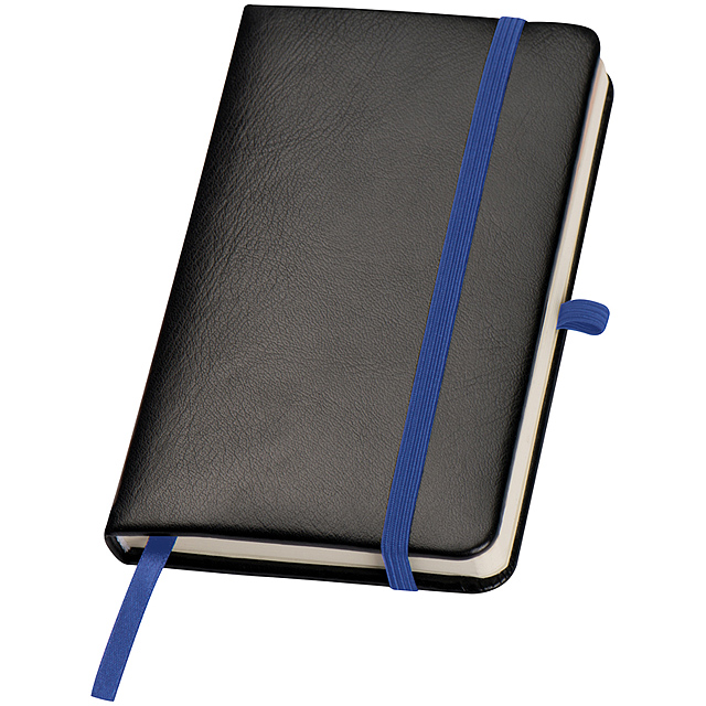 DIN A 6 Notizbuch mit Haftnotizen - blau