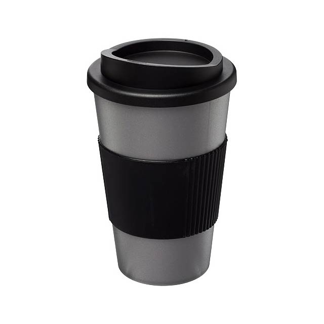Americano® 350 ml insulated tumbler with grip - silver