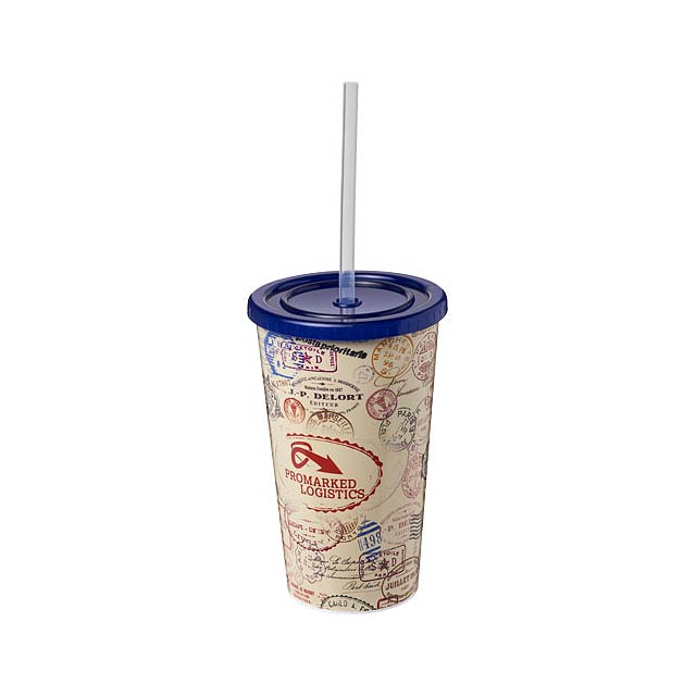 Brite-Americano® 350 ml double-walled stadium cup - blue