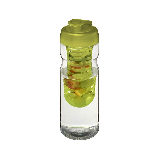 H2O Active® Base 650 ml flip lid sport bottle & infuser - transparent