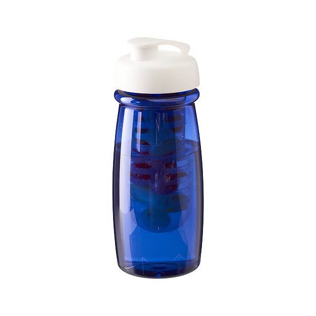 Sportovní láhev s infuzérema vyklápěcím víčkem H2O Pulse® 600 ml - modrá