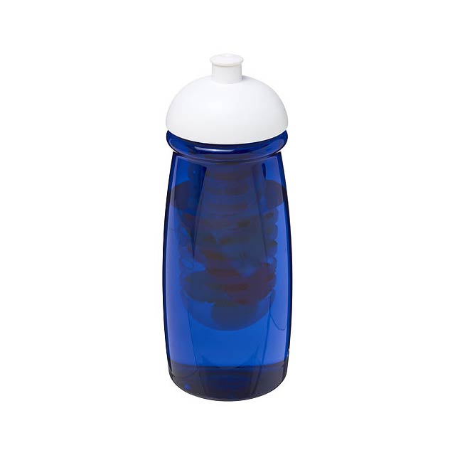 Sportovní láhev s infuzérem a kupolovitýmvíčkem H2O Pulse® 600 ml - modrá