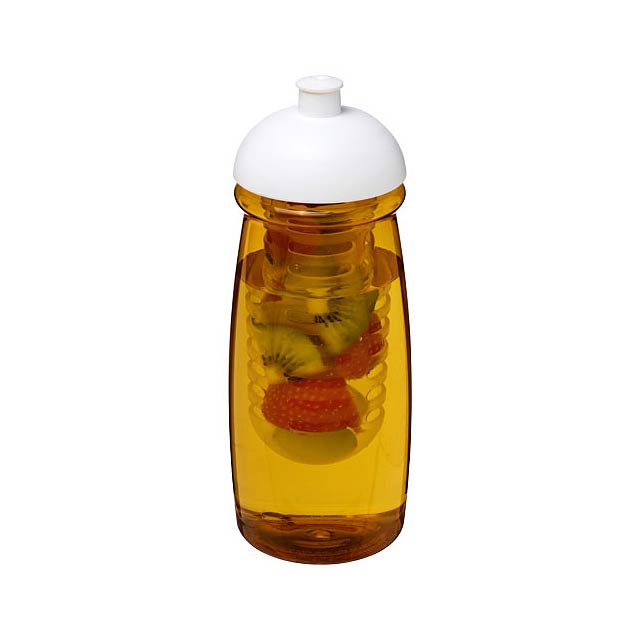 H2O Active® Pulse 600 ml dome lid sport bottle & infuser - yellow