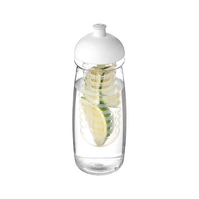 H2O Active® Pulse 600 ml dome lid sport bottle & infuser - transparent