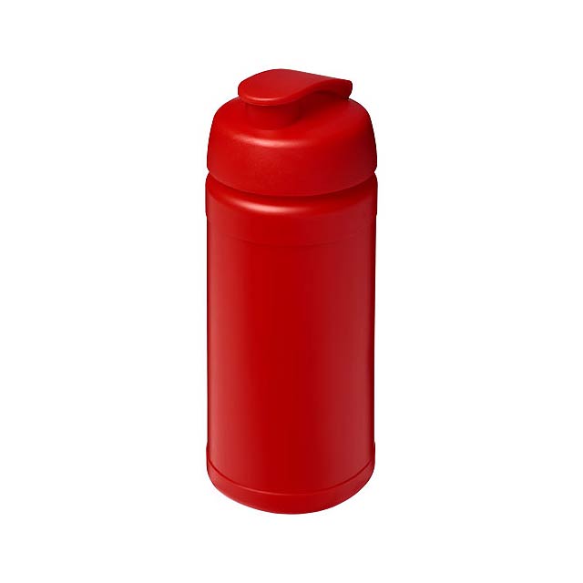 Baseline® Plus 500 ml Sportflasche mit Klappdeckel - Transparente Rot