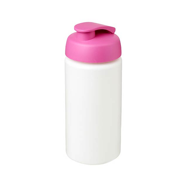 Baseline® Plus grip 500 ml Sportflasche mit Klappdeckel - Weiß 