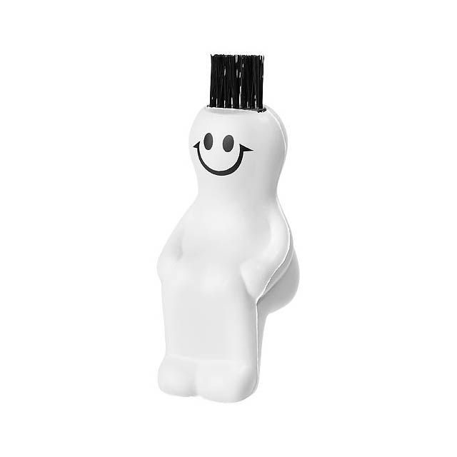Antistresová figurka Solange s kartáčem na klávesnici - bílá