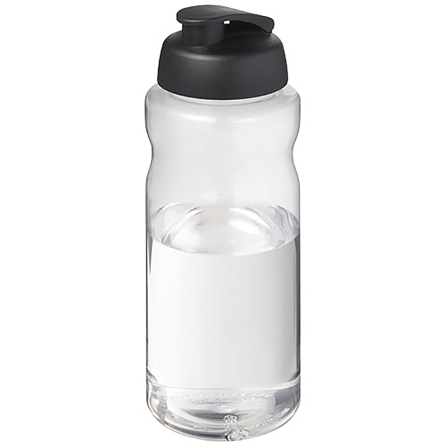 H2O Active® Big Base 1 litre flip lid sport bottle - black