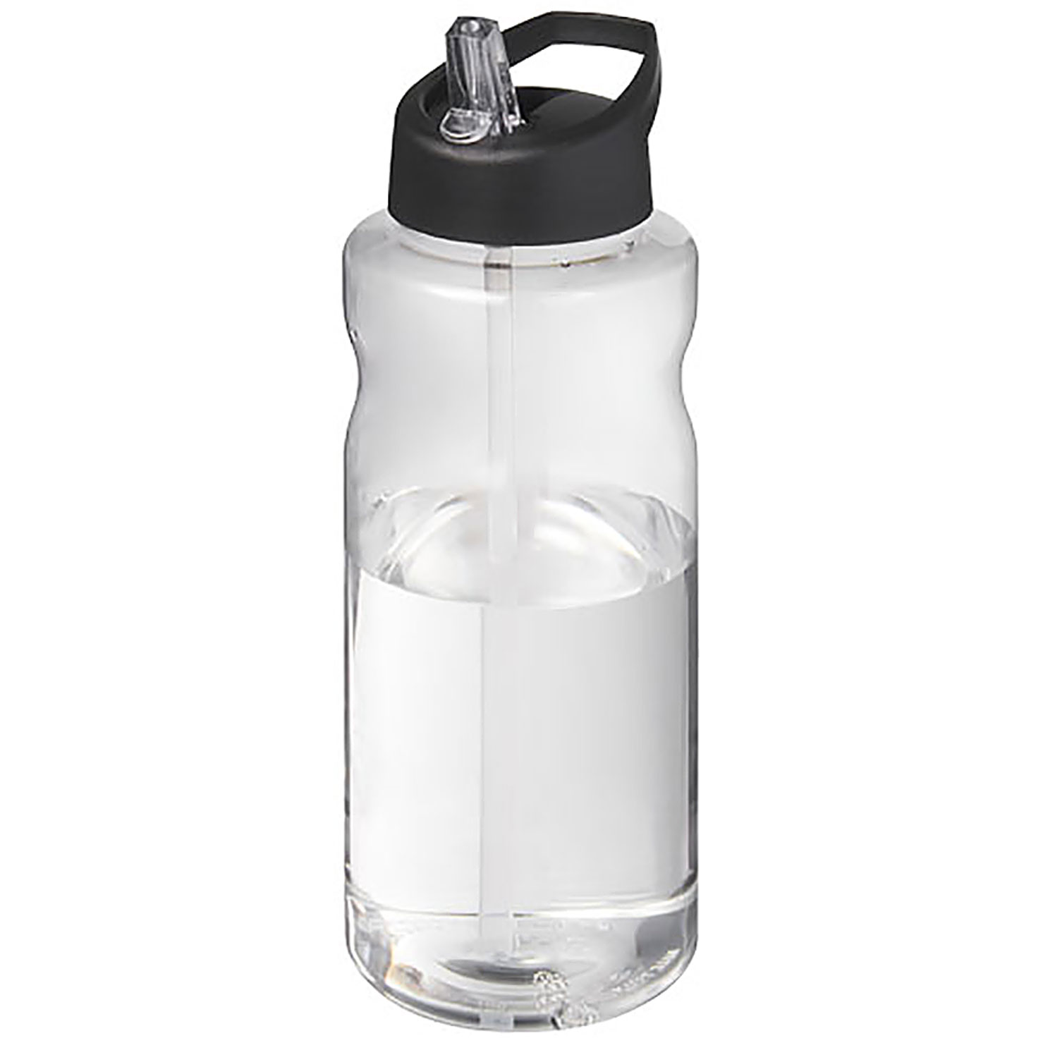 H2O Active® Big Base 1L Sportflasche mit Ausgussdeckel - schwarz