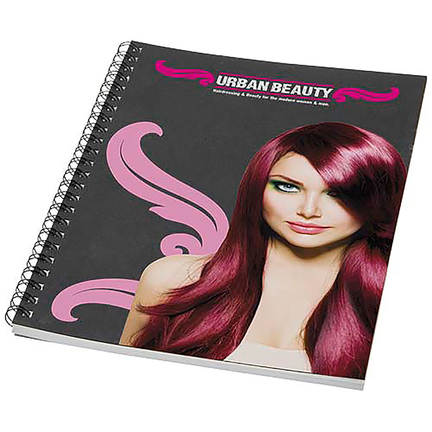 Desk-Mate® A5 colour spiral notebook - black