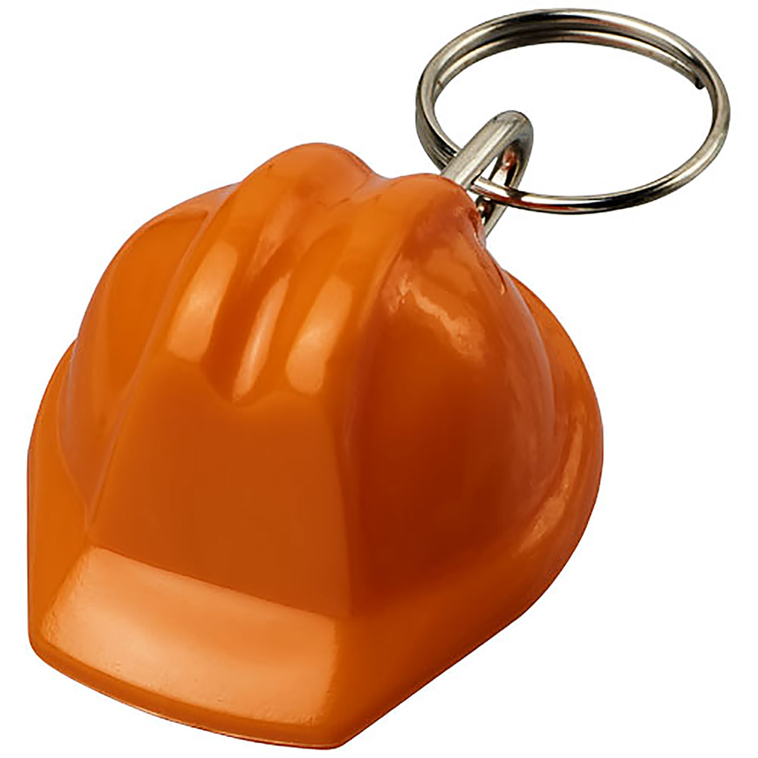 Kolt hard hat-shaped recycled keychain - orange