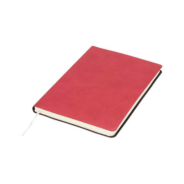 Zápisník Liberty z příjemně měkkého materiálu - transparentná červená