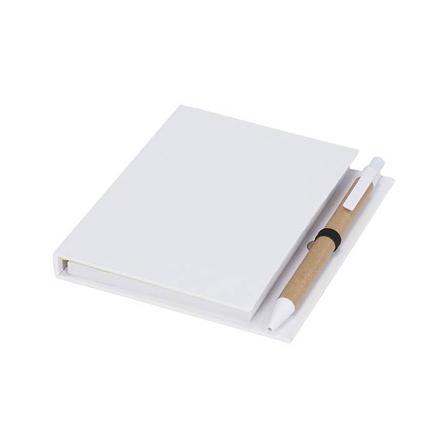 Colours combo pad with pen - white