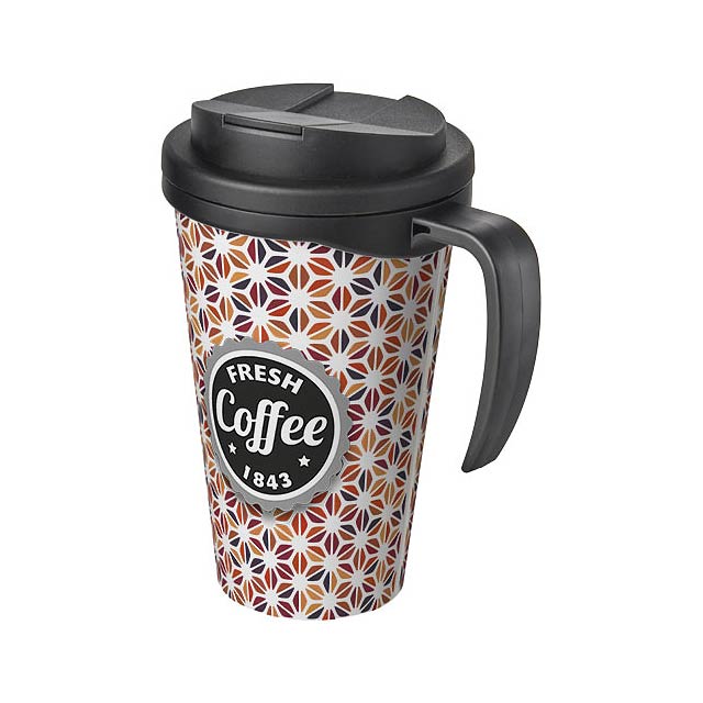 Brite-Americano® Grande 350 ml mug with spill-proof lid - black
