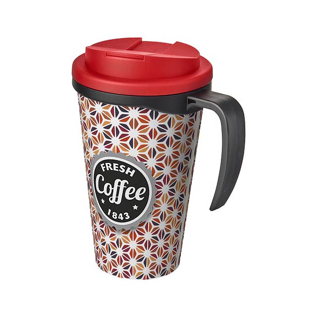 Brite-Americano® Grande 350 ml mug with spill-proof lid - red