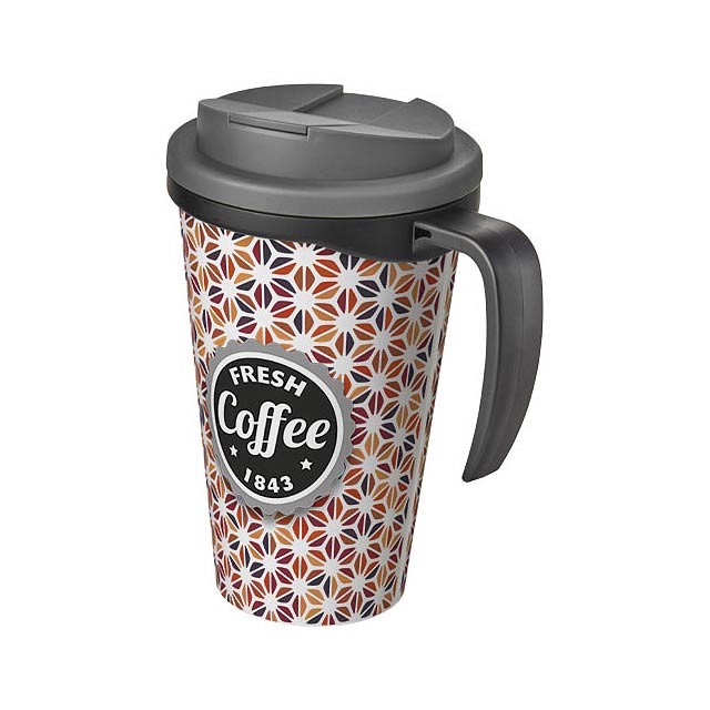 Brite-Americano® Grande 350 ml mug with spill-proof lid - grey