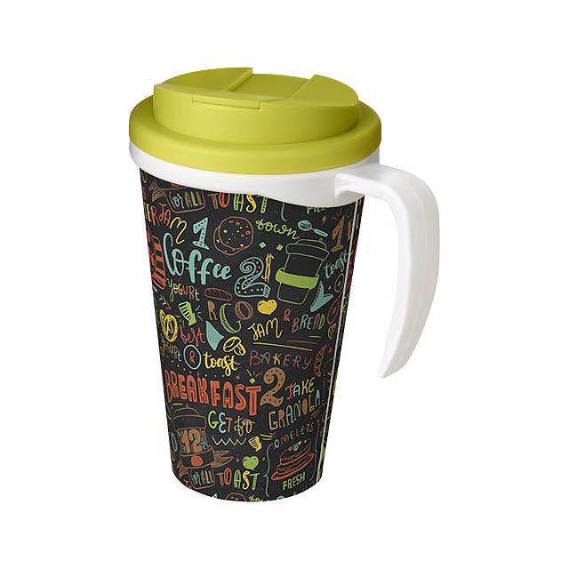 Brite-Americano® Grande 350 ml mug with spill-proof lid - lime
