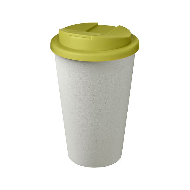 Americano® Eco 350 ml recycled tumbler with spill-proof lid - lime