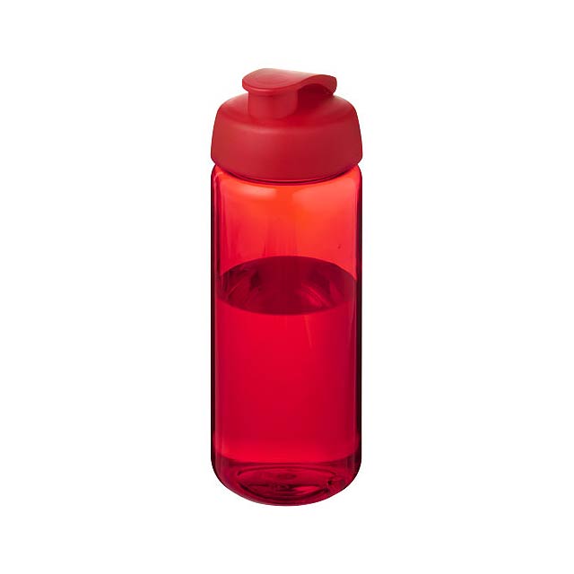 Sportovní lahev H2O Active® Octave Tritan™ o objemu 600 ml s odklápěcím víčkem - transparentná červená