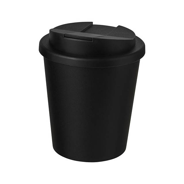 Hrnek z recyklátu o objemu 250 ml s víkem odolným proti rozlití Americano® Espresso - čierna