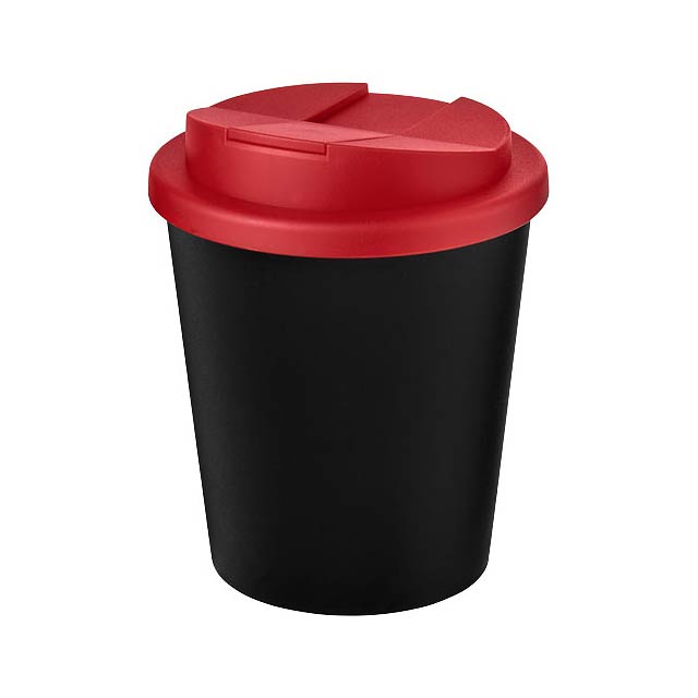 Hrnek z recyklátu o objemu 250 ml s víčkem odolným proti rozlití Americano® Espresso Eco  - červená