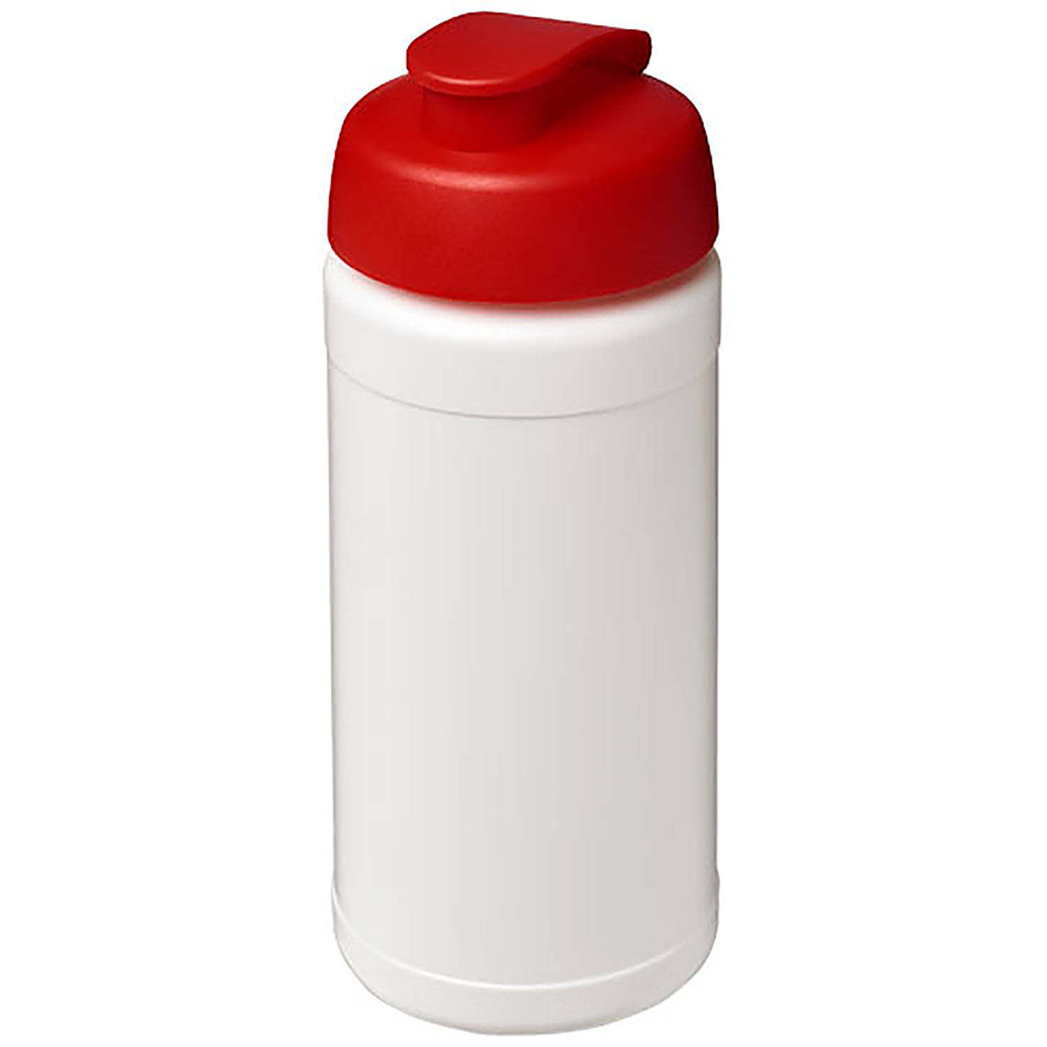 Baseline 500 ml recycelte Sportflasche mit Klappdeckel  - Rot