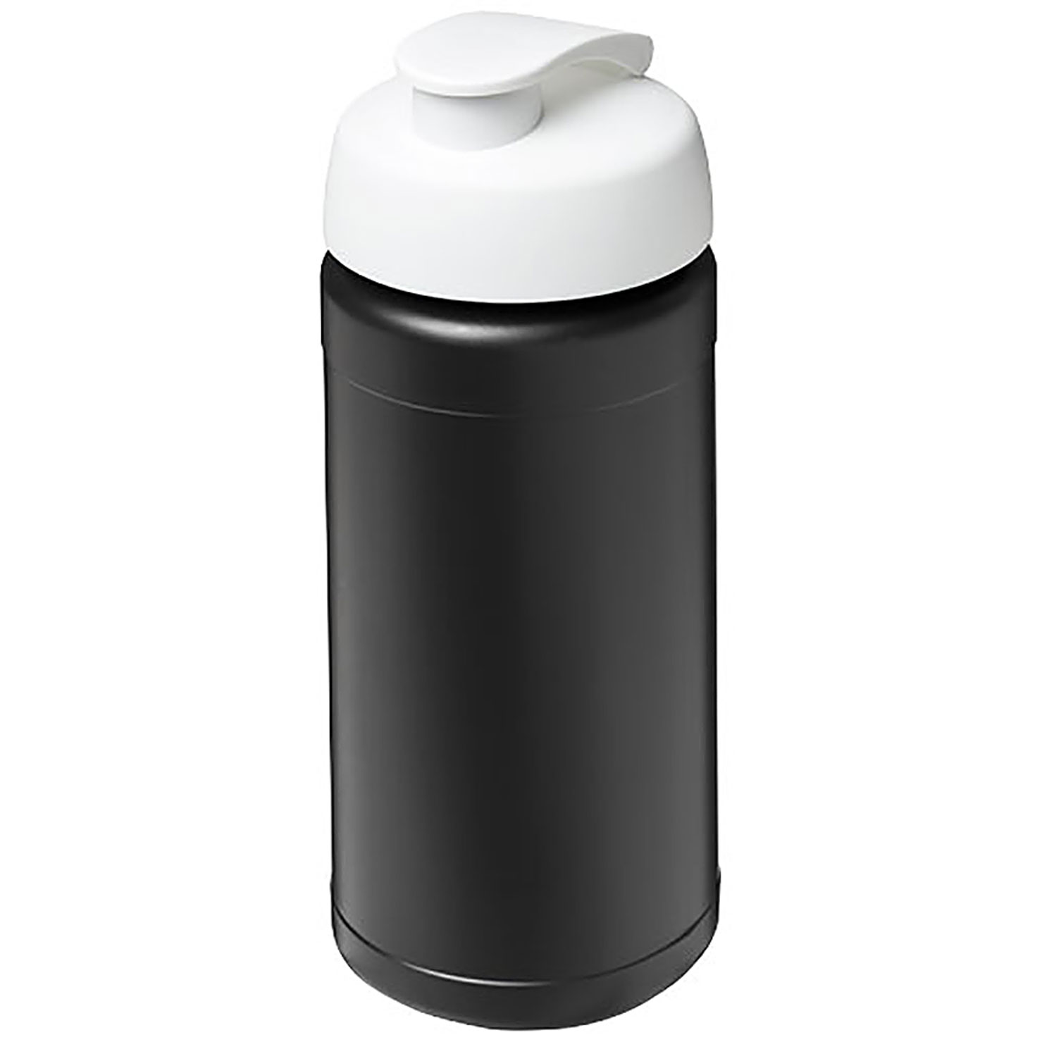 Baseline 500 ml recycled sport bottle with flip lid - black