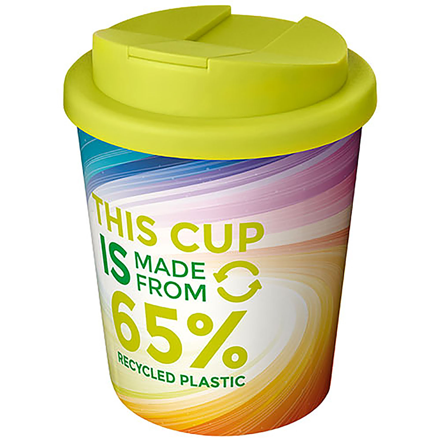 Brite-Americano Espresso Eco 250 ml spill-proof insulated tumbler - lime