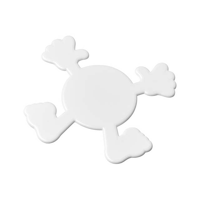 Splatman plastic coaster - white