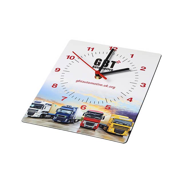 Brite-Clock® rectangular wall clock - black